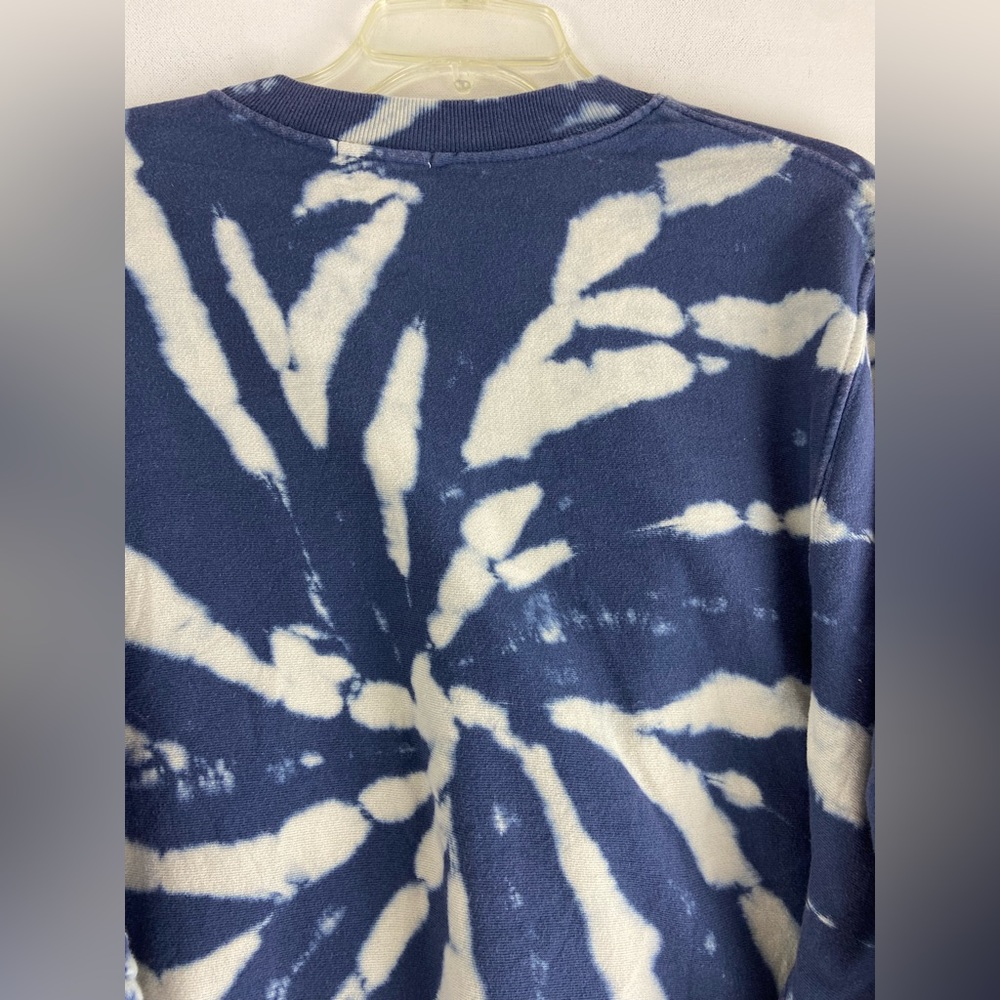 Emory park Blue White Tie Dye Drawstring Sweatshirt Small (sku508) - Picture 10 of 14